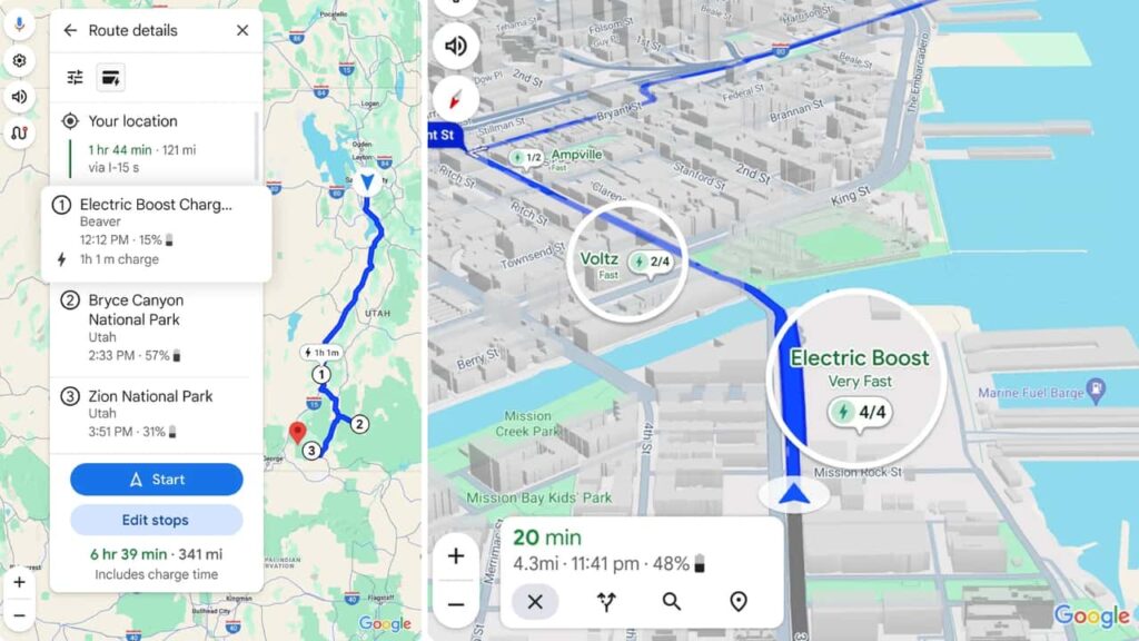 Google Maps Will Use AI to Help EV Car Owners With Charging